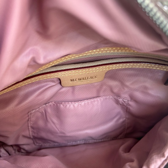 MZ Wallace Quilted Patent Bordeaux lacquer Crosby Crossbody Belt Bag - Picture 4 of 5